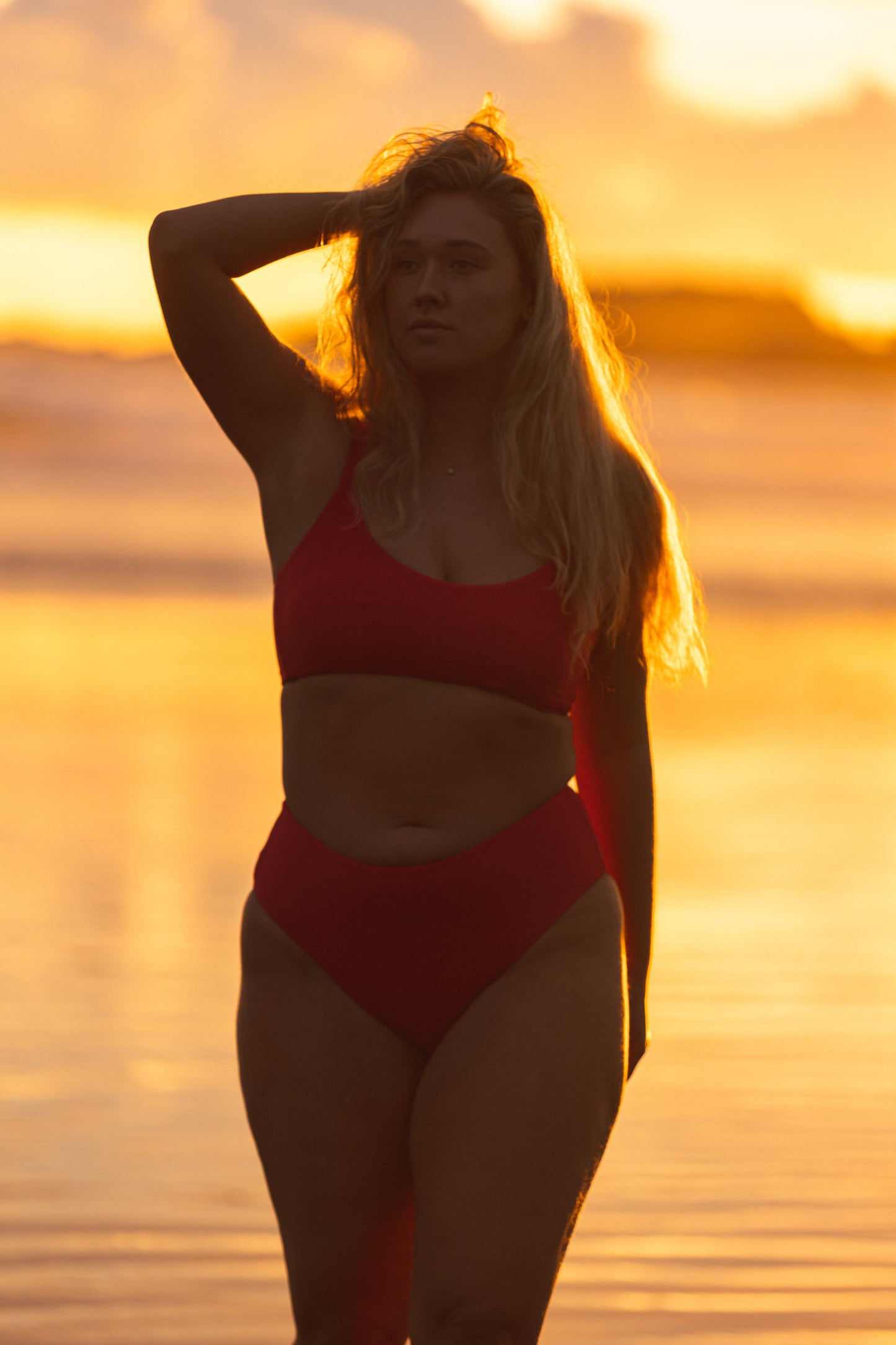 Gaia high-waist bottoms | Lava