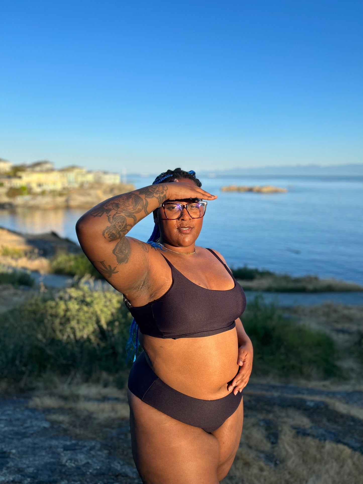 Perfectly Imperfect Gaia high-waist bottoms | Onyx
