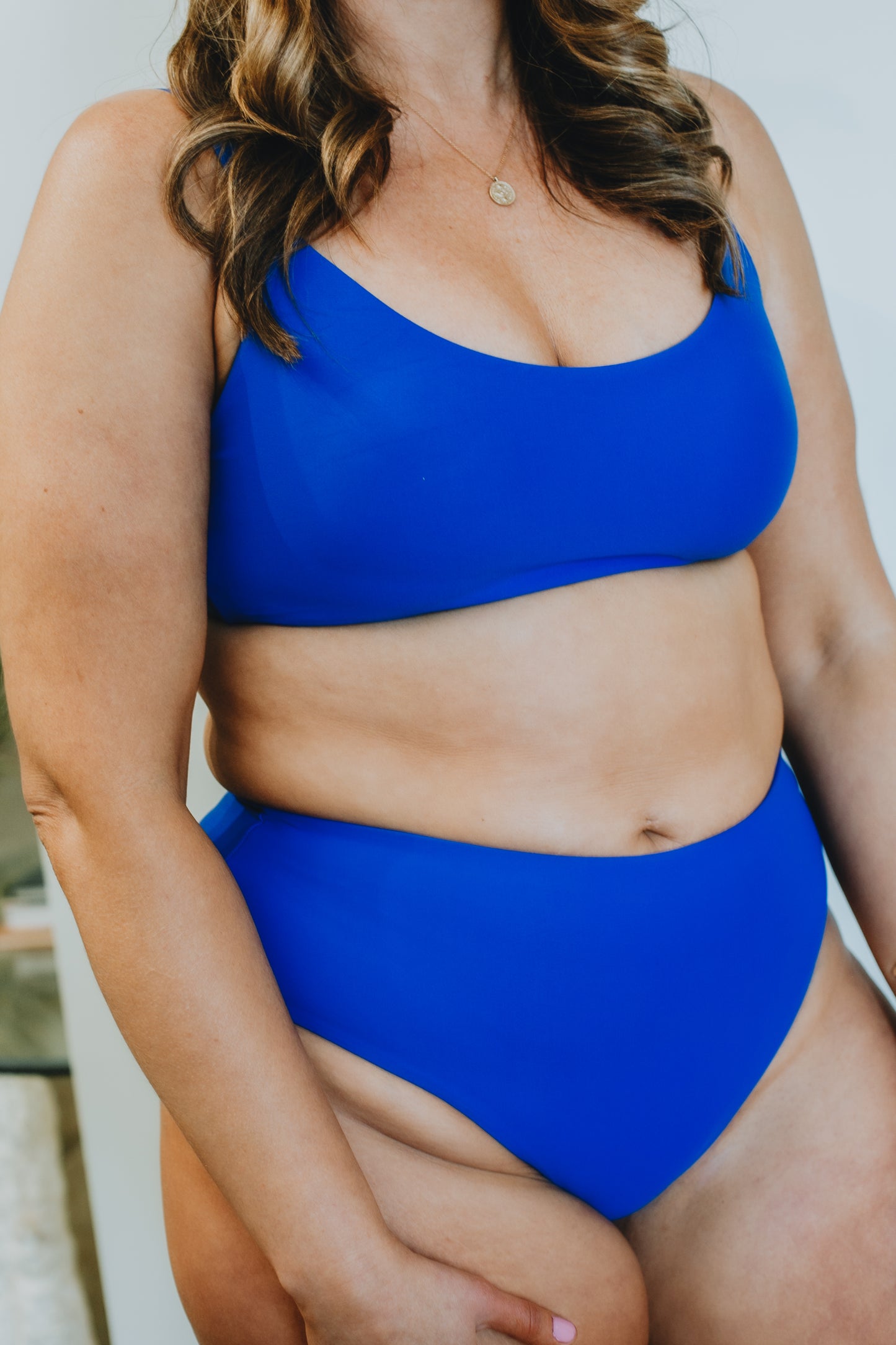 Gaia high-waist bottoms | Cobalt Blue